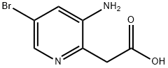 (3-氨基-5-溴吡啶-2-基)乙酸 结构式