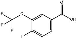 4-フルオロ-3-(トリフルオロメトキシ)安息香酸 化学構造式