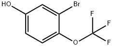 3-ブロモ-4-(トリフルオロメトキシ)フェノール 化学構造式