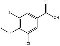 3-CHLORO-5-FLUORO-4-METHOXYBENZOIC ACID Struktur