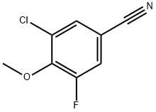 3-クロロ-5-フルオロ-4-メトキシベンゾニトリル 化学構造式