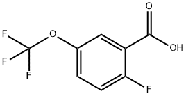 2-フルオロ-5-(トリフルオロメトキシ)安息香酸 化学構造式