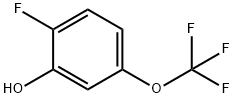 2-フルオロ-5-(トリフルオロメトキシ)フェノール 化学構造式