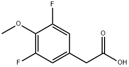 3,5-ジフルオロ-4-メトキシフェニル酢酸 化学構造式