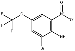 2-ブロモ-6-ニトロ-4-(トリフルオロメトキシ)アニリン 化学構造式