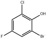 2-溴-6-氯-4-氟苯酚,886499-83-8,结构式