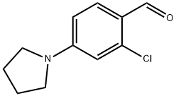2-氯-4-(吡咯烷)苯甲醛,886500-65-8,结构式