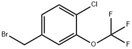 4-クロロ-3-(トリフルオロメトキシ)ベンジルブロミド 化学構造式