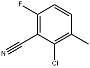2-氯-6-氟-3-甲基氰苯,886500-98-7,结构式