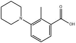 2-甲基-3-(1-哌啶基)苯甲酸, 886501-22-0, 结构式