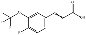 (E)-3-(4-氟-3-(三氟甲氧基)苯基)丙烯酸,886501-38-8,结构式