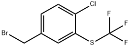 4-クロロ-3-(トリフルオロメチルチオ)ベンジルブロミド 化学構造式