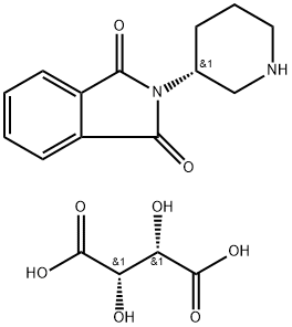3-(R)-Piperidinyl PhthaliMide D-(-)-tartaric acid Struktur
