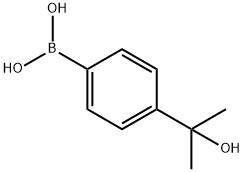 4-(2-ヒドロキシプロパン-2-イル)フェニルボロン酸 化学構造式