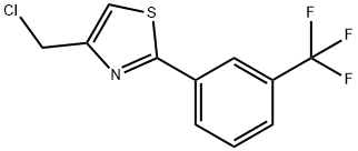 4-(氯甲基)-2-[3-(三氟甲基)苯基]-1,3-噻唑,886629-31-8,结构式