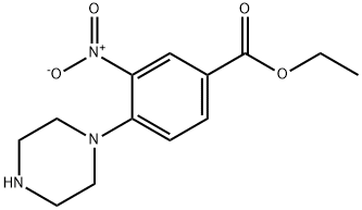 ETHYL 3-NITRO-4-PIPERAZIN-1-YLBENZOATE Structure