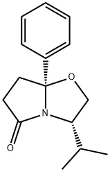 (3S-顺)-(+)-四氢-3-异丙基-7A-苯基吡咯并[2,1-B]唑-5(6H)-酮, 88670-16-0, 结构式