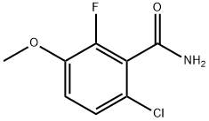 6-クロロ-2-フルオロ-3-メトキシベンズアミド 化学構造式