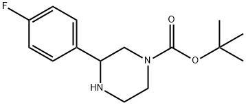 tert-butyl 3-(4-fluorophenyl)piperazine-1-carboxylate Struktur