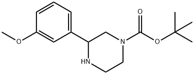 3-(3-METHOXY-PHENYL)-PIPERAZINE-1-CARBOXYLIC ACID TERT-BUTYL ESTER Struktur