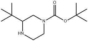 3-(叔丁基)哌嗪-1-羧酸叔丁酯, 886779-61-9, 结构式