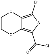 7-BROMO-2,3-DIHYDROTHIENO[3,4-B][1,4]DIOXINE-5-CARBONYL CHLORIDE 90 Struktur