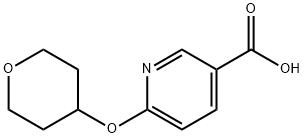 6-(tetrahydropyran-4-yloxy)nicotinic acid Structure