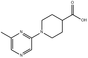 1‐(6‐メチルピラジン‐2‐イル)ピペリジン‐4‐カルボン酸 化学構造式
