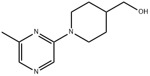 [1-(6-メチルピラジン-2-イル)ピペリド-4-イル]メタノール 化学構造式