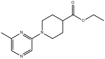 Ethyl 1-(6-methylpyrazin-2-yl)piperidine-4-carboxylate 化学構造式