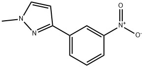 1-METHYL-3-(3-NITROPHENYL)PYRAZOLE 化学構造式