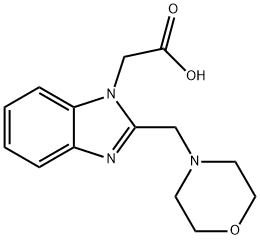 2-(2-(吗啉甲基)-1H-苯并[D]咪唑-1-基)乙酸, 886851-65-6, 结构式