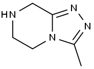 3-甲基-5,6,7,8-四氢-[1,2,4]三唑并[4,3-A]吡嗪,886886-04-0,结构式
