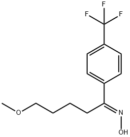(E)-5-methoxy-1-[4-(trifluoromethyl)phenyl]pentan-1-one oxime  Structure