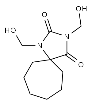 1,3-Bis(hydroxymethyl)-1,3-diazaspiro[4.6]undecane-2,4-dione Struktur