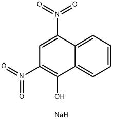 ナトリウム2,4-ジニトロナフタレン-1-オラート 化学構造式
