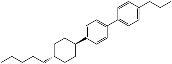 4-trans-pentylcyclohexyl-4'-propylbiphenyl 化学構造式