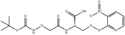 (R)-2,2-diMethyl-10-(((3-nitropyridin-2-yl)disulfanyl)Methyl)-4,8-dioxo-3,6-dioxa-5,9-diazaundecan-11-oic acid,887140-25-2,结构式