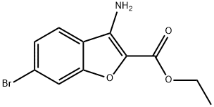 乙基 3-氨基-6-溴-1-苯并呋喃-2-羧酸,887250-14-8,结构式