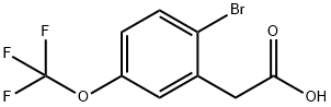 2-Bromo-5-(trifluoromethoxy)phenylaceticacid 化学構造式