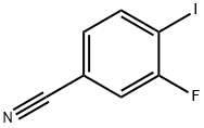 3-フルオロ-4-ヨードベンゾニトリル 化学構造式