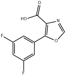 5-(3,5-DIFLUOROLPHENYL)-1,3-OXAZOLE-4-CARBOXYLIC ACID Struktur