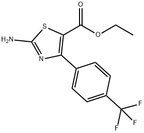 ETHYL 2-AMINO-4-(4-(TRIFLUOROMETHYL)PHENYL)THIAZOLE-5-CARBOXYLATE Structure
