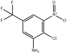 2-氯-3-硝基-5-(三氟甲基)苯胺 结构式