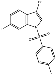 3-BroMo-6-fluoro-1-(p-toluenesulfonyl)indole Struktur