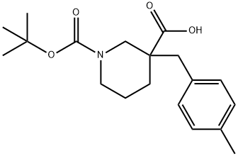1-[(TERT-BUTYL)OXYCARBONYL]-3-(4-METHYLBENZYL)PIPERIDINE-3-CARBOXYLIC ACID Structure