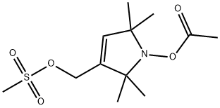 (1-Acetoxy-2,2,5,5-tetramethyl-δ-3-pyrroline-3-methyl) Methanesulfonate Structure