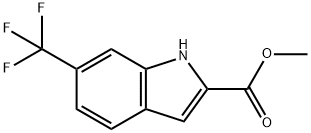 6-(トリフルオロメチル)-1H-インドール-2-カルボン酸メチル 化学構造式
