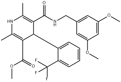 Methyl 1,4-Dihydro-2,6-dimethyl-4-(2trifluoromethyl)phenyl-pyridine-3-carboxylate-5-(3,4-dimethoxyphenyl)methyl Carboxamide Structure