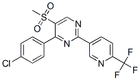 4-(4-CHLOROPHENYL)-5-(METHYLSULPHONYL)-2-[6-(TRIFLUOROMETHYL)PYRIDIN-3-YL]PYRIMIDINE Structure